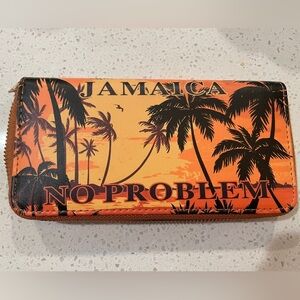 Jamaica No Problem Wallet - Orange and Black